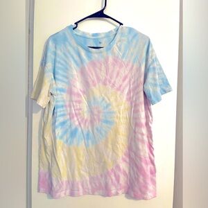 SO Oversized pastel tie dye t-shirt